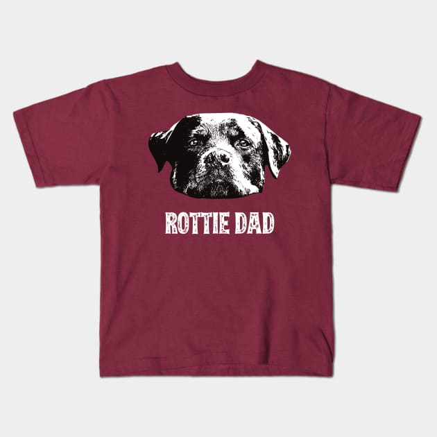 Rottweiler Dad Kids T-Shirt by DoggyStyles